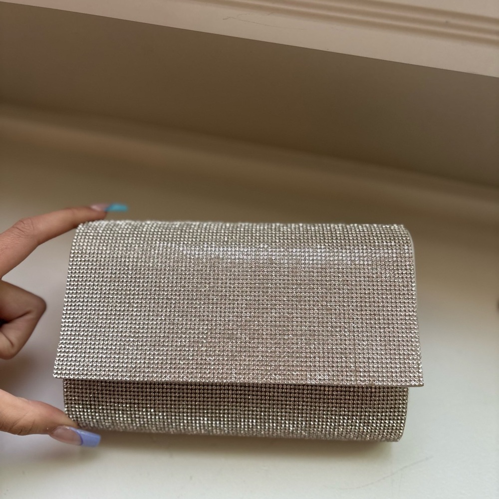 Elegant Silver Clutch Bag